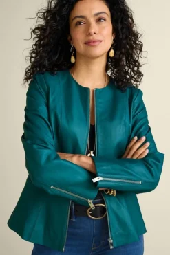 Soft Surroundings Toppers|Jackets & Coats-Marfa Leather Jacket