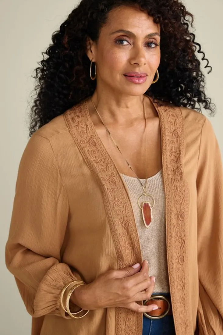 Soft Surroundings Toppers|Jackets & Coats-Megara Gauze Topper