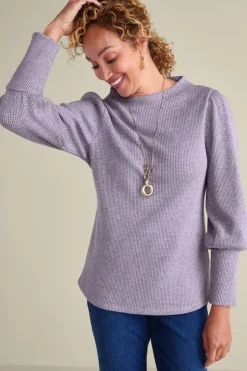Soft Surroundings Tops-Melina Waffle Pullover