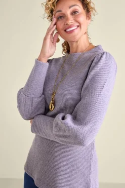 Soft Surroundings Tops-Melina Waffle Pullover