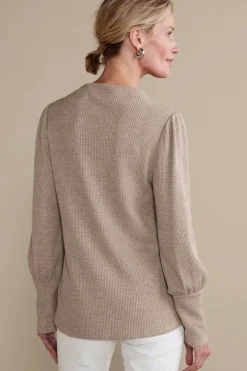 Soft Surroundings Tops-Melina Waffle Pullover