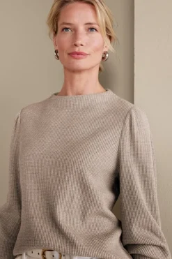 Soft Surroundings Tops-Melina Waffle Pullover