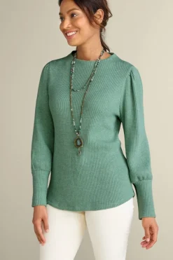 Soft Surroundings Tops-Melina Waffle Pullover