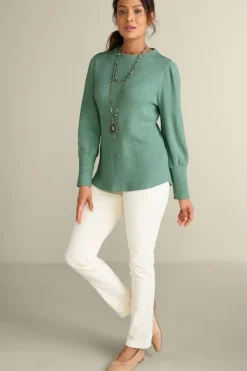 Soft Surroundings Tops-Melina Waffle Pullover