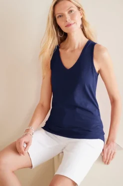 Soft Surroundings Tops-Mistral Supima Slub Tank