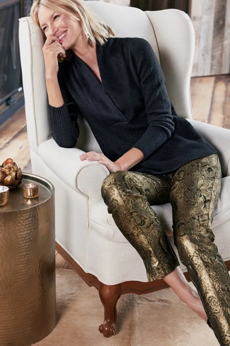 Soft Surroundings Pants-Nevina Jacquard Trouser