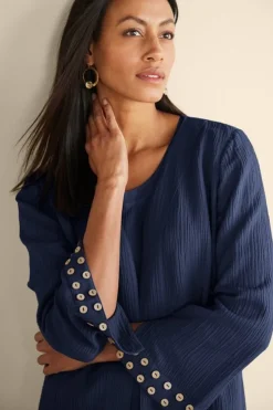 Soft Surroundings Tops|Toppers-Oceo Gauze Topper