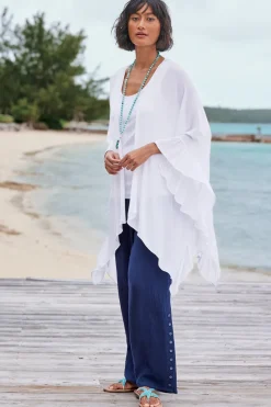 Soft Surroundings Pants-Oceo Gauze Wide-Leg Pants