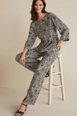 Soft Surroundings Pants-Oceo Gauze Wide-Leg Pants