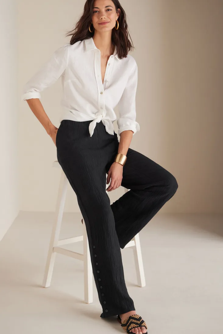 Soft Surroundings Pants-Oceo Gauze Wide-Leg Pants