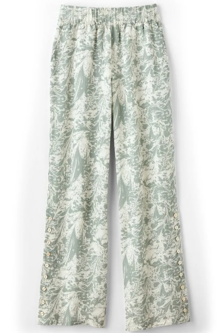 Soft Surroundings Pants-Oceo Gauze Wide-Leg Pants