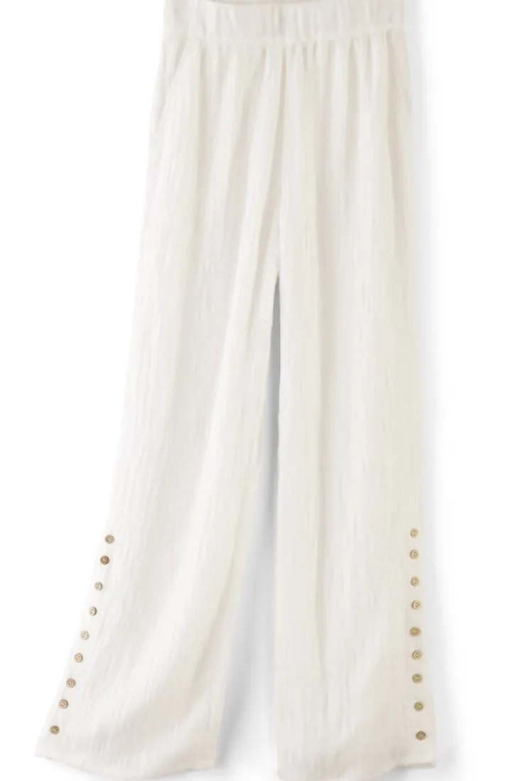 Soft Surroundings Pants-Oceo Gauze Wide-Leg Pants