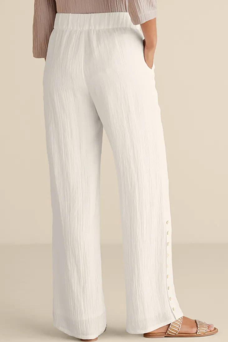 Soft Surroundings Pants-Oceo Gauze Wide-Leg Pants