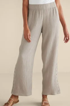 Soft Surroundings Pants-Oceo Gauze Wide-Leg Pants