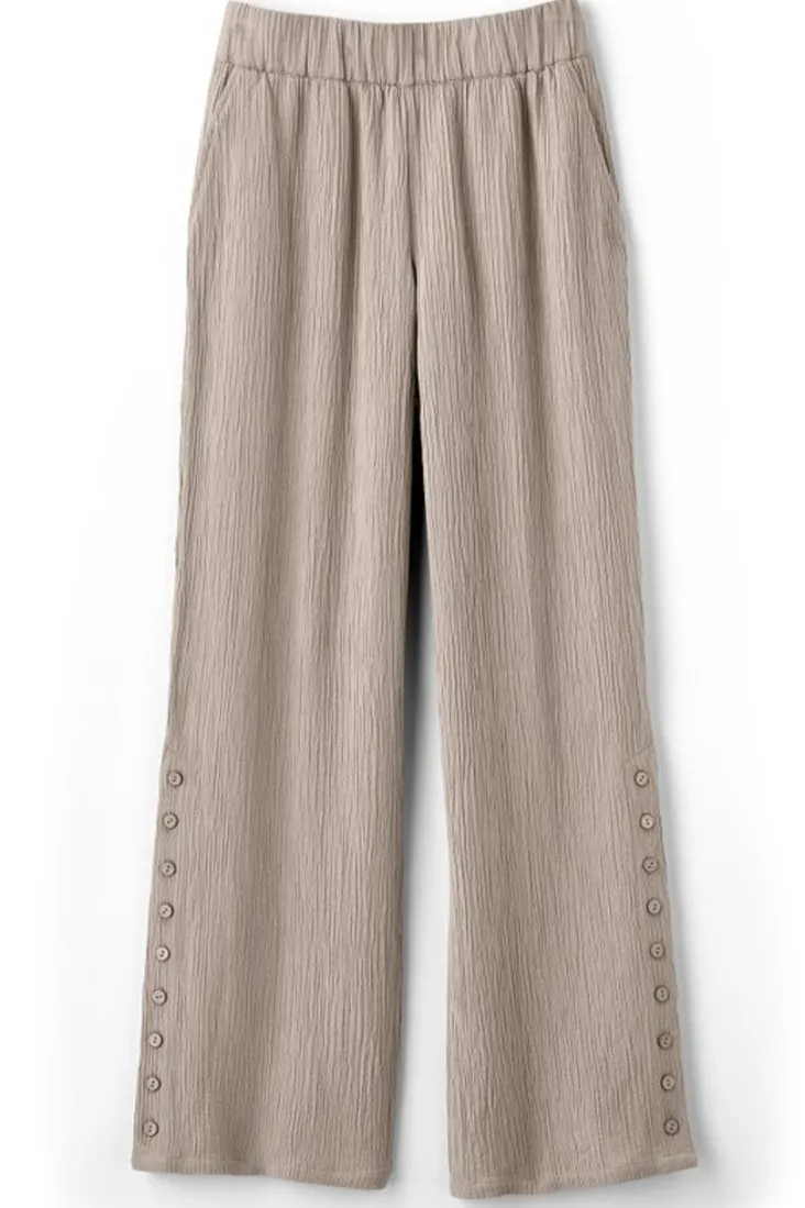 Soft Surroundings Pants-Oceo Gauze Wide-Leg Pants