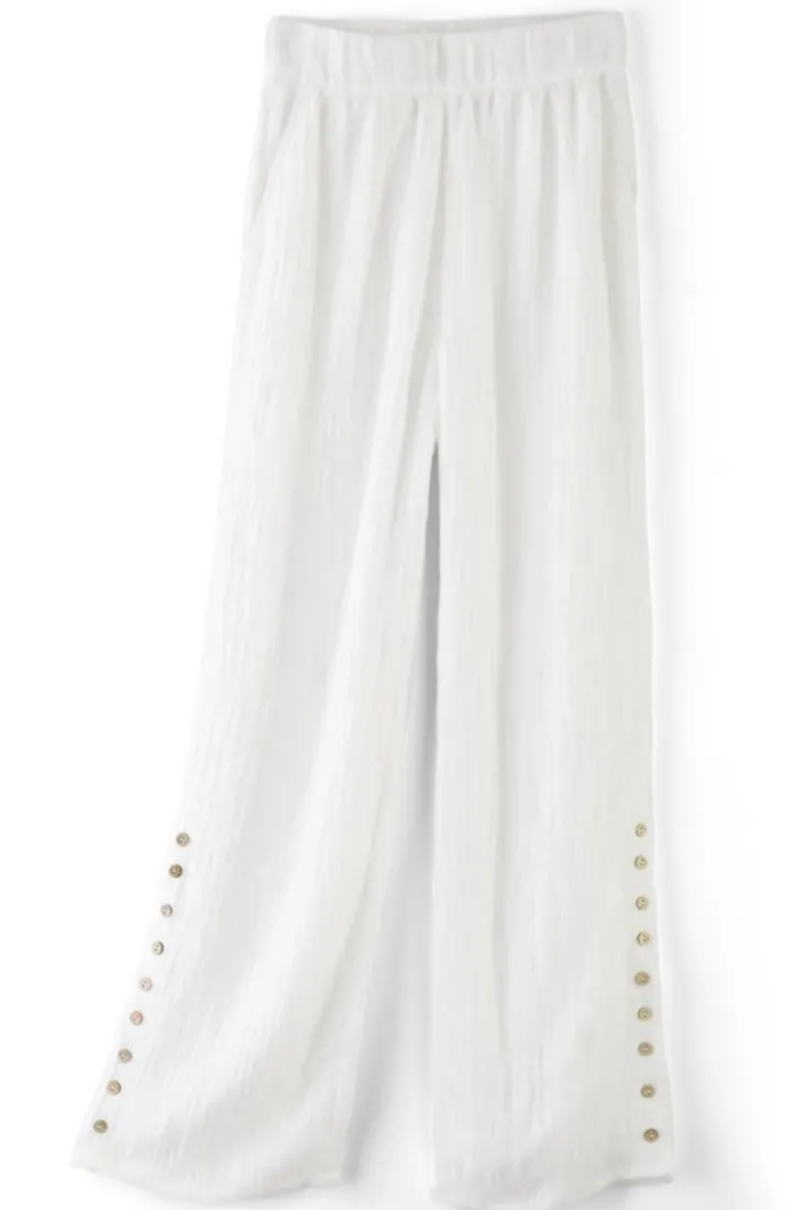 Soft Surroundings Pants-Oceo Gauze Wide-Leg Pants