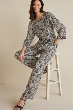 Soft Surroundings Pants-Oceo Gauze Wide-Leg Pants