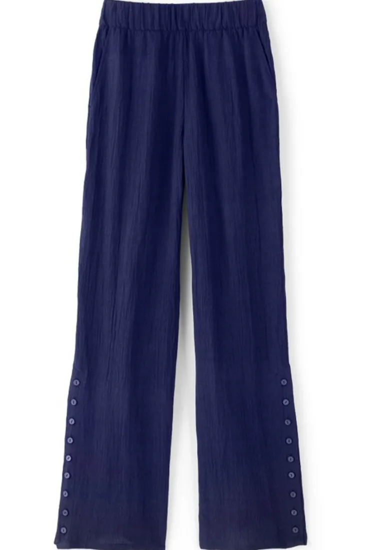 Soft Surroundings Pants-Oceo Gauze Wide-Leg Pants