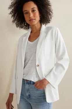 Soft Surroundings Toppers|Dresses-Portofino Linen Blend Boyfriend Blazer
