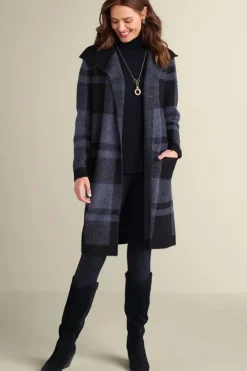 Soft Surroundings Sweaters & Cardigans-Posh Plaid Cardigan
