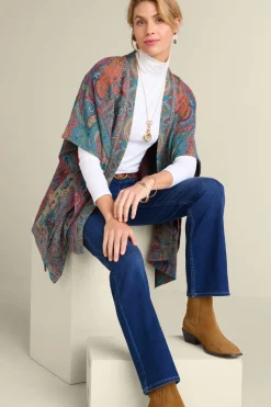Soft Surroundings Scarves & Wraps-Rhea Woven Kimono Wrap