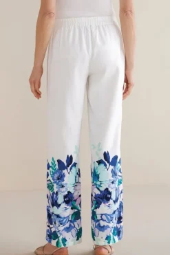 Soft Surroundings Pants-Ronna Linen Blend Wide Leg Pants