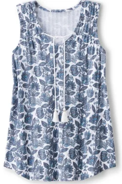 Soft Surroundings Tops-Roxie Printed Pointelle Tank