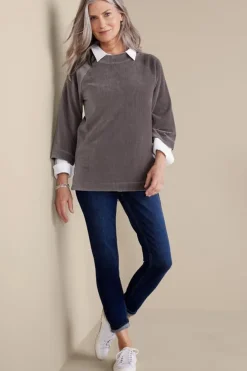 Soft Surroundings Tops-Samina Corduroy Pullover