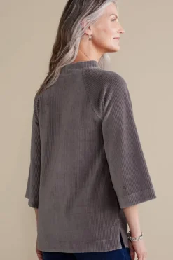 Soft Surroundings Tops-Samina Corduroy Pullover