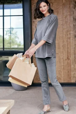 Soft Surroundings Tops-Samina Corduroy Pullover