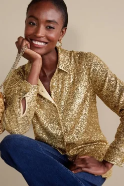 Soft Surroundings Tops-Sancerre Sequin Shirt