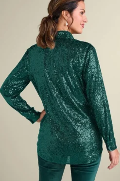 Soft Surroundings Tops-Sancerre Sequin Shirt
