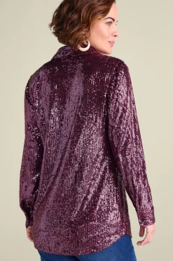 Soft Surroundings Tops-Sancerre Sequin Shirt