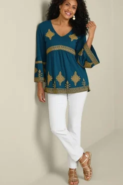 Soft Surroundings Tops-Setara 3/4 Sleeve Top