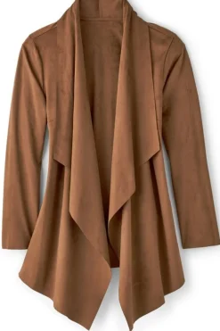 Soft Surroundings Toppers|Jackets & Coats-Shape Drape Faux Suede Jacket