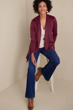 Soft Surroundings Toppers|Jackets & Coats-Shape Drape Faux Suede Jacket