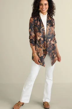 Soft Surroundings Toppers|Jackets & Coats-Shape Drape Faux Suede Jacket