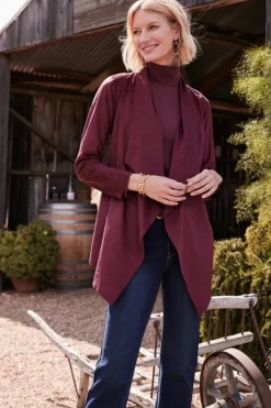 Soft Surroundings Toppers|Jackets & Coats-Shape Drape Faux Suede Jacket