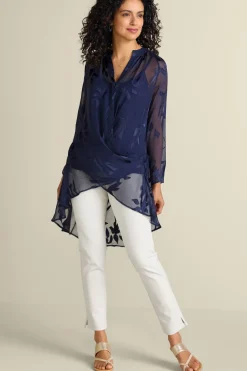 Soft Surroundings Tops-Silk Convertible Shirt & Cami