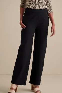 Soft Surroundings Pants-Soft Essential Ponte Wide Leg Pants