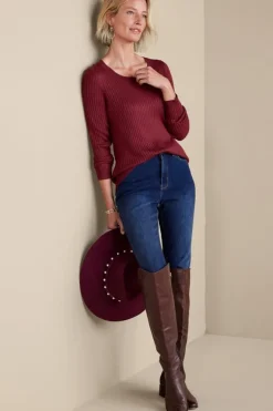 Soft Surroundings Tops|Sweaters & Cardigans-Soft Essential Ribbed Pullover Sweater