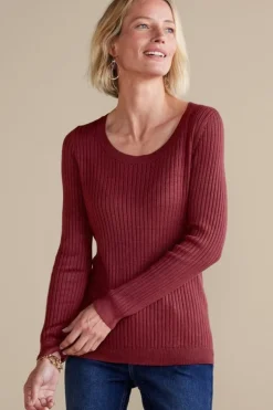 Soft Surroundings Tops|Sweaters & Cardigans-Soft Essential Ribbed Pullover Sweater