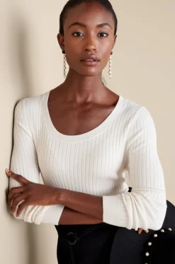 Soft Surroundings Tops|Sweaters & Cardigans-Soft Essential Ribbed Pullover Sweater