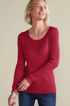 Soft Surroundings Tops|Sweaters & Cardigans-Soft Essential Ribbed Pullover Sweater