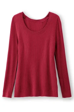 Soft Surroundings Tops|Sweaters & Cardigans-Soft Essential Ribbed Pullover Sweater