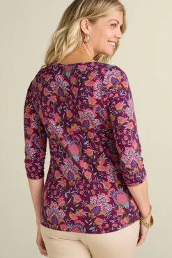 Soft Surroundings Tops-Soft Essential Supima 3/4 Sleeve Tee