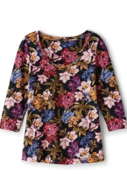 Soft Surroundings Tops-Soft Essential Supima 3/4 Sleeve Tee I