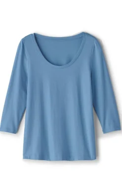 Soft Surroundings Tops-Soft Essential Supima 3/4 Sleeve Tee I