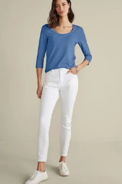 Soft Surroundings Tops-Soft Essential Supima 3/4 Sleeve Tee I