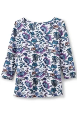 Soft Surroundings Tops-Soft Essential Supima 3/4 Sleeve Tee I